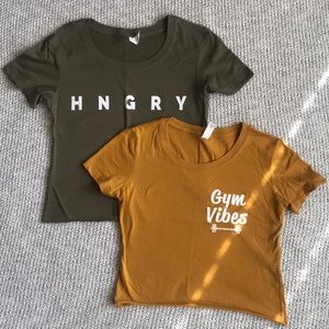 Crop tees gym tees squat supply